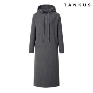 [탱커스]루즈핏 골지 후디 니트 롱원피스 (TW4OP011L0)