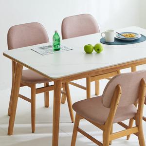 밀랑 어썸 포셀린 통세라믹 원목 1400 식탁 테이블 4인용