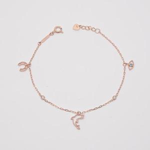 14k 행운의 참 체인 팔찌 OPGDB0004