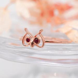 14k 루비큐 부엉이 반지 OPDLR3698