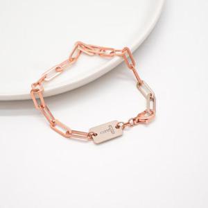 14k 럭셔리 투톤 클립 체인 팔찌 OPGDB2013