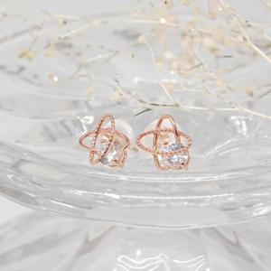 14k 별 큐빅 귀걸이 OPPKE6105