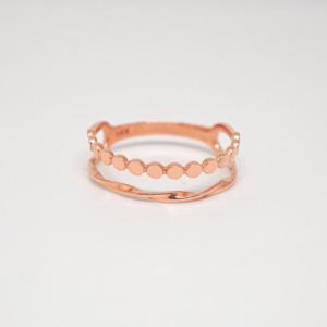 14k 두 줄 서클 웨이브 반지 OPDJR4642