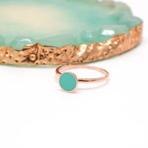 14k 라운드 민트 에폭 반지 OPDLR3940