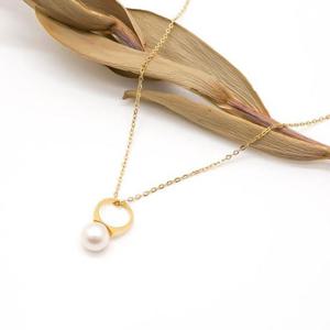 14k 서클 진주 목걸이 OPKYN0004