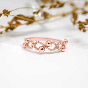 14k 언밸런스 볼 반지 OPDLR4018