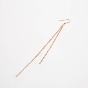 14k 후크 민줄체인 드롭 귀걸이 한 짝 OPPE0144