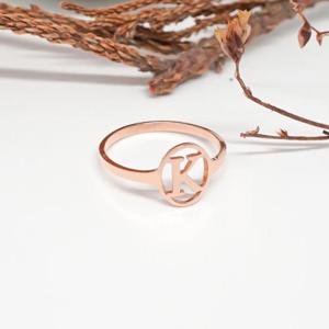 14k 영문 이니셜 민자 반지 OPDJR5183