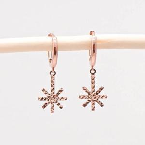 14k 눈꽃 컷팅 원터치 귀걸이 OPDLE3890