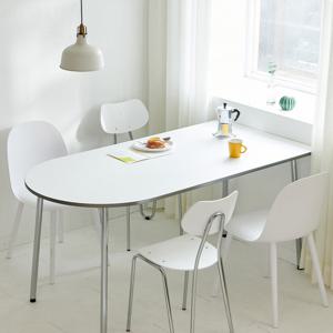 밀랑 오키프 반타원형 카페 식탁 테이블 1800X800