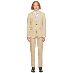 25 FW 드리스반노튼 남성 베이지 코튼 리넨 수트 242358M196002