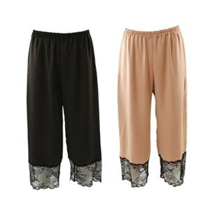 럭셔리 라운지슬립 샤틴 튤레이스 슬립 데이웨어 바지 WHS3050L