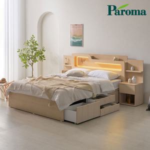 파로마 베이 베니스 LED 라인형 침대 SS 독립 CL텍스 ODM0256