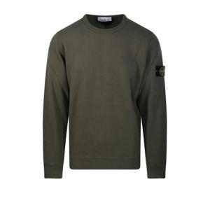 스톤 아일랜드 62420 브러쉬드 오가닉 코튼 플리스 크루넥 스웨트