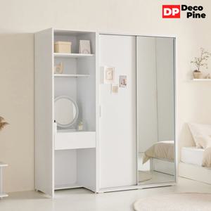 데코파인 리즈 슬라이딩장롱 G세트 거울옷장 화장대 안방 작은방