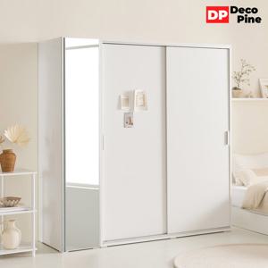 데코파인 리즈 슬라이딩장롱 J세트 옷장 거울선반장 안방 신혼부