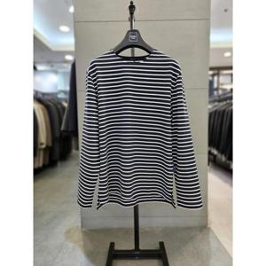 바쏘옴므 세이브존03 바쏘옴므 25S/S 네이비 면100 단가라 라운드 티셔츠 WSAGZ1KR34ANYA