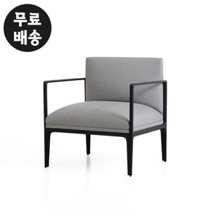 뷰즈 패브릭 쇼파 팔걸이 1인용 소파(라이트그레이)