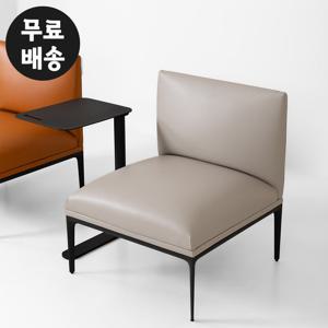뷰즈 가죽 베이직 소파 1인용 편안한 체어(크림)