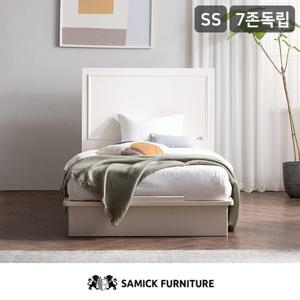 삼익가구 프롬 프리미엄 도장 침대(7존 독립스프링 매트리스-슈퍼싱글)+ 협탁1