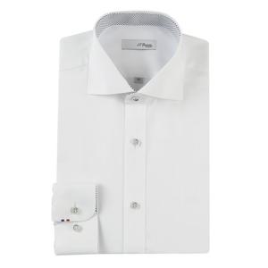 [에스티듀퐁(셔츠)]25SS 화이트 슬림핏 와이드 면120수 와이셔츠룩 SE5SM21LS303SWH