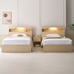 상일리베가구 린제이 LED 수납 트윈침대 프레임 SS+SS