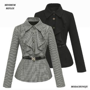 [미니멈]MD 카라 프릴 페플럼 블라우스 형 자켓 MD MYDGWJ0970 M