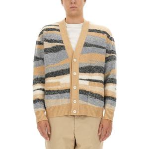 미쏘니 텍스처 패턴 브이넥 울 가디건 US23WM03 BK026CSM8Y8