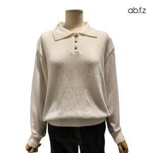 [에이비에프지]카라넥 캐시미어 반팔 니트 APZ5QW31G