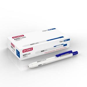 JUST CLICK 네임펜 S MRN-102 청 12자루 모리스