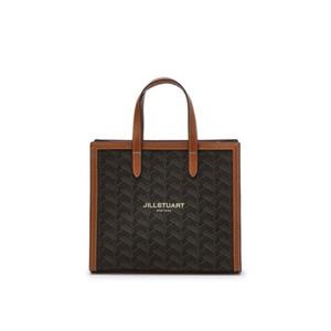 [질스튜어트ACC] JABA5E315  [로젤라칠링] 브라운 로젤라 칠링 패턴 가죽 콤비 북토트백