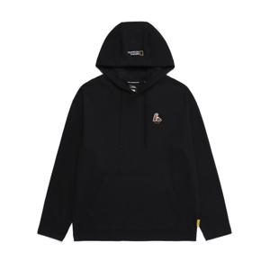 내셔널지오그래픽 N251UHD051 동물 와펜 세미오버핏 후드티셔츠 BLACK