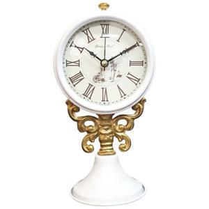 GB9098무소음주석탁상시계 화이트자전거로마숫자 한국