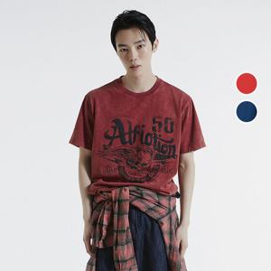 [버커루]남성 20수 스탠다드핏 나염 반팔 티셔츠 B242TS085P