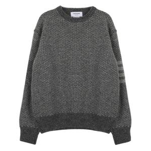 라프리마 톰브라운 남성 4-바 라운드넥 스웨터 MKA541AY1032-035