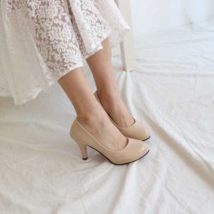 스킨 가보시 신발 예쁜 기본 하이힐 둥근코 킬힐 패션