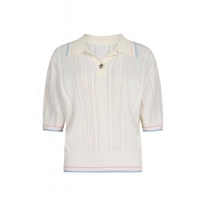 [예쎄](예쎄) 라인 배색 카라 반팔 니트(YW07KP42C)