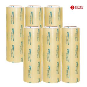 BOX 롯데 베스트랩 실속형 40cmx500M 6개입 비닐랩 주방용랩 식품용랩 휴대용비닐랩 투명비닐랩 투명랩 1회