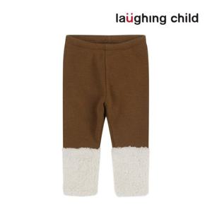 [래핑차일드]퍼 배색 레깅스(89D1540401_BR)