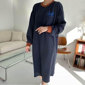 [보리맘]바니 수유복 긴팔 수유 원피스 임부복 코튼 맨투맨    ID394