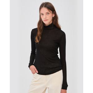 질스튜어트 뉴욕 여성 24FW 블랙 슬림핏 울혼방 터틀넥 긴팔티셔츠 JSTS4D120BK