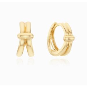 [로이드] 주문제작 모던브리티쉬 노티드 원터치 귀걸이 LOTO3001T