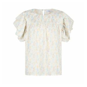 [레코브](레코브) 나염 러플 소매 반팔 블라우스(LK61C6BL521X)