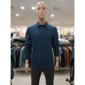 크로커다일 세이브존05 올 오버 자카드 조직 카라 티셔츠 블루 AATS4454/34