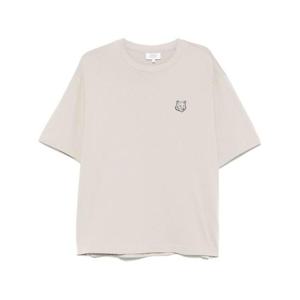 메종키츠네 볼드 폭스 헤드 패치 오버사이즈 티셔츠 LM00107KJ01