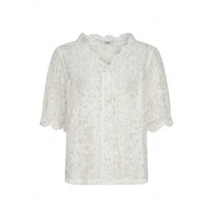 [레코브](레코브) 레이스 브이넥 반팔 블라우스(LC61C5BL513X)