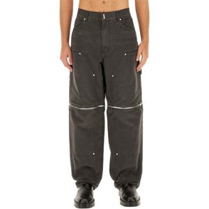 지방시 블랙 루즈 핏 지퍼 니 진 BM51BJ5Y8B 001