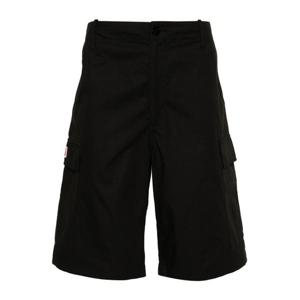 겐조 블랙 카고 포켓 버튼 클로저 니 랭스 쇼츠 FE55SH235 9DL9