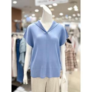 소고 세이브존01 브이넥 카라 플리츠 블라우스 AL2BA06