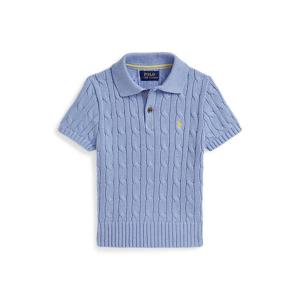 폴로 키즈 남아 2-7세 케이블 니트 코튼 폴로 칼라 스웨터(CWPOSWEB6820627400)